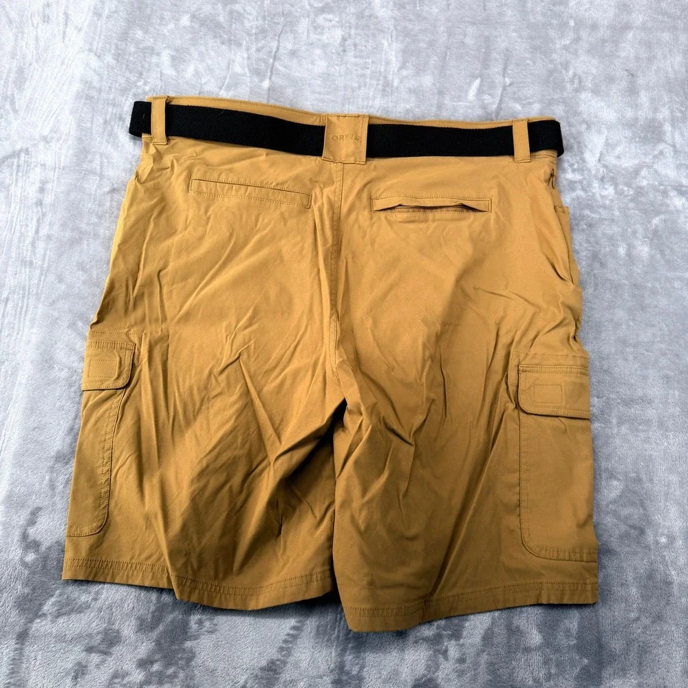 Orvis Cargo Shorts Mens‎ Size 40 Tan Ochre Hiking Outdoor Utility Belted